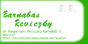 barnabas reviczky business card